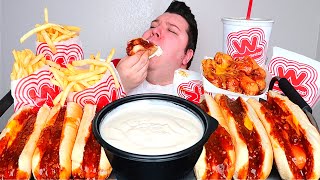 CHEESY CHILI CHEESE DOGS with ALFREDO SAUCE • HUGE WIENERSCHNITZEL FEAST • Mukbang & Recipe