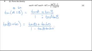 C3 2007 June q9i - A2 Maths - Trigonometry
