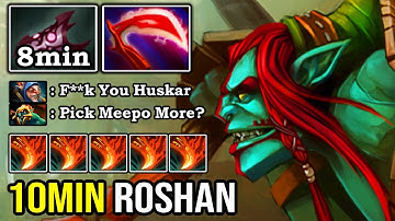 How to Counter Meepo Spammer Mid with Incredible 8 Minutes Armlet Huskar Dota 2