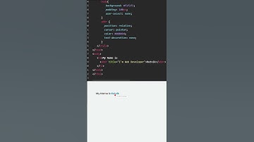 How to Create ToolTip Using Only HTML No Javascript | CSST&T#14 | #shorts #youtubeshort  #RuncodeNow