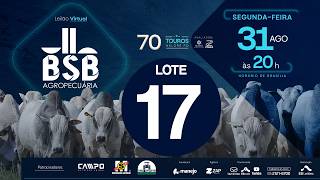 17 - LEILÃO VIRTUAL GENÉTICA TOUROS BSB AGROPECUÁRIA 31/08/2026