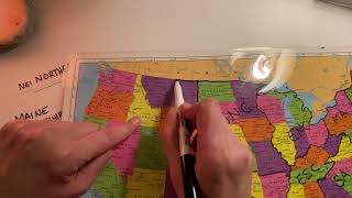 Tracing the Regions on a USA Map (Part 2) - Soft Spoken ASMR screenshot 5