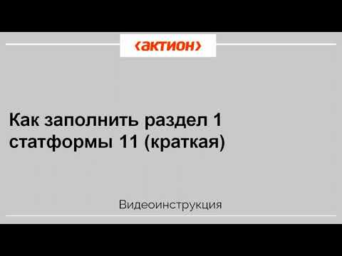 Как заполнить раздел 1 статформы 11(краткая)