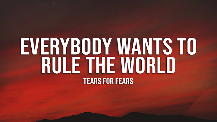 "Giant Speaker Man" Tears For Fears - Everybody Wants To Rule The World (Lyrics)