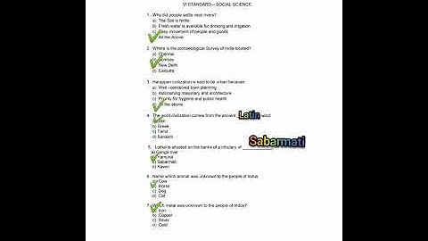 💫 6th Social science -Assignment-2 .