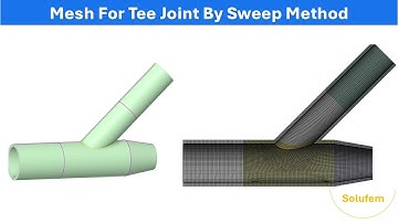 Mesh for tee joint by Sweep method