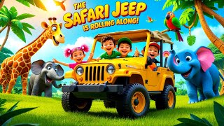 Jungle Safari Jeep Song Lion, Elephant, Giraffe & More Happy Kids Songs Animals Nursery Rhymes