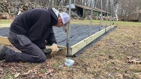 HOW TO Build a GREENHOUSE PART 3 || Installing Baseboards