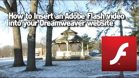 How to Insert an Adobe Flash video Into Dreamweaver