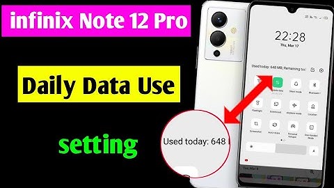 infinix note 12 Pro me daily data use kaise dekhe | infinix note 12 Pro 5g data usage setting