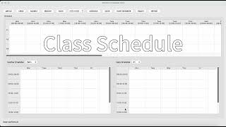 How to make a class schedule