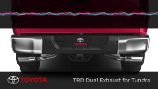 Listen to tundra trd dual exhaust and you can just imagine yourself
behind the wheel of a new toyota pickup truck. accelerating down
highway, thro...