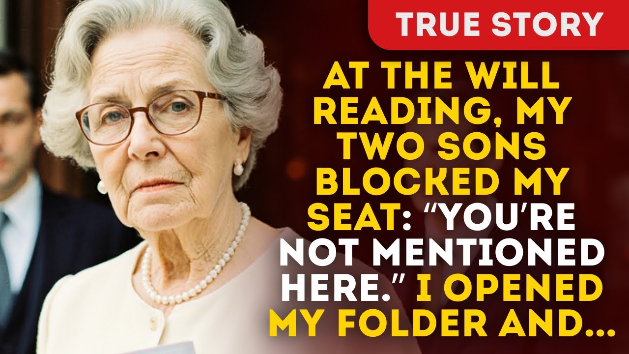 At The Will Reading, My Two Sons Blocked My Seat: “You’re Not Mentioned Here.” I Opened My Folder