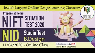 NIFT Situation 2021 3D Model Making  NID Studio Test  nift situation test preparation online #NIFT