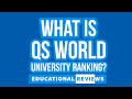 Qs world university rankings and its methodology