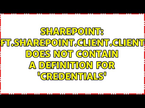 microsoft.sharepoint.client.clientcontext does not contain a definition for 'Credentials'