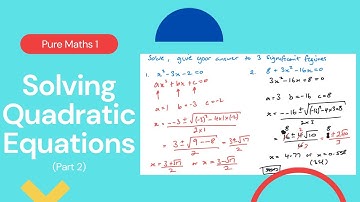 Solving quadratic equations part 2 (Edexcel IAL P1 2.1)