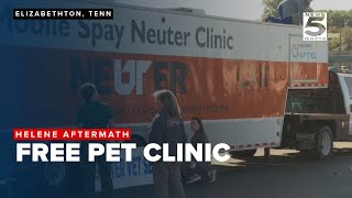University of Tennessee vets set up free clinic for pets affected by Helene
