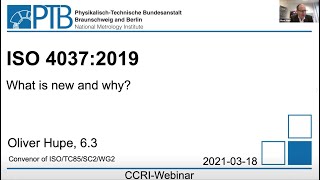 CCRI Webinar - 18/03/2021 - ISO 4037:2019. What is new and why?