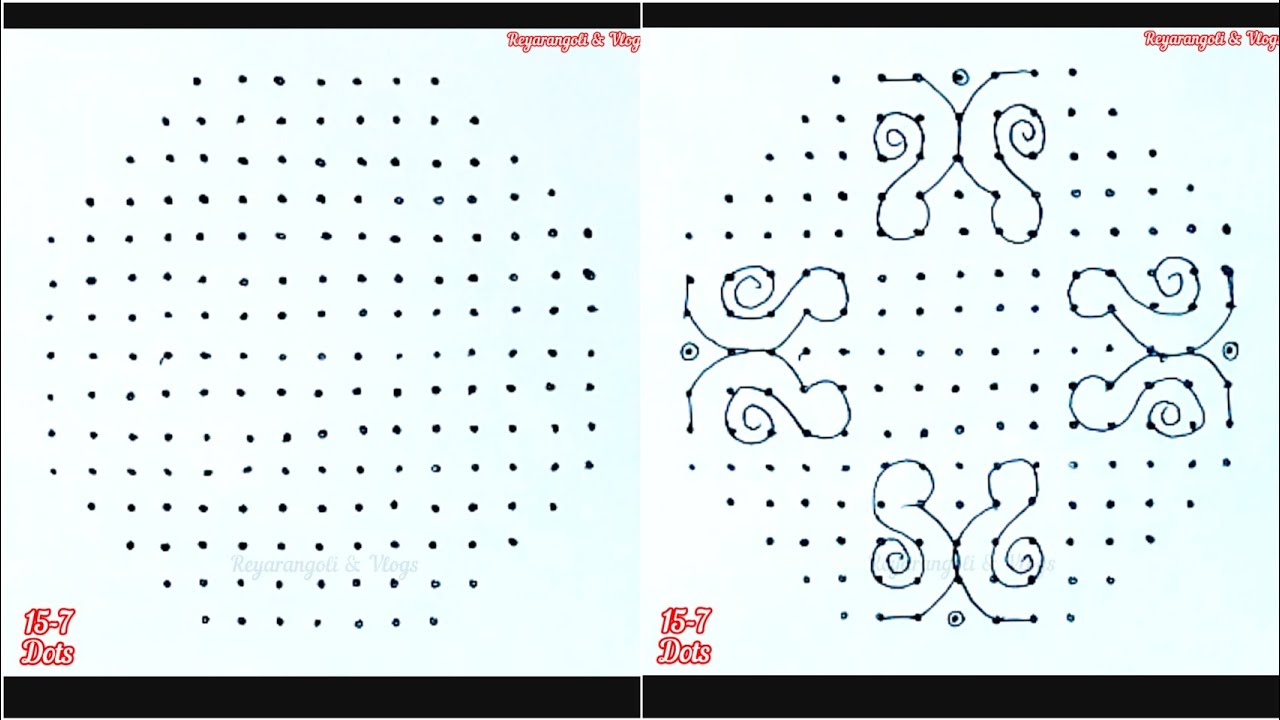 15-7 Dots today's new trending special muggu 🪷 Easykolams 🪷 Beautiful rangolidesigns @Reyarangoli 
