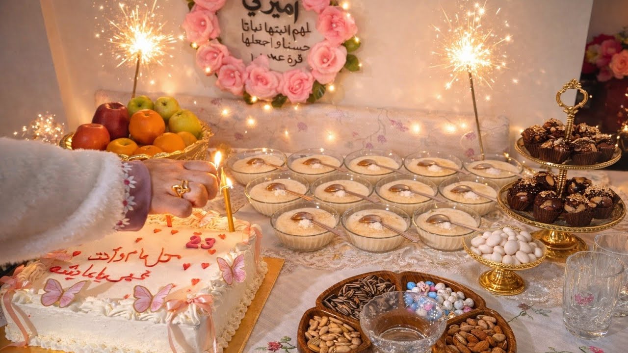 🎉 احتفال عيد ميلاد فَجّات بنت عمتي – أجمل الأجواء العائلية ✨ وقيمة بسلامة 💖