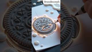 🍪 “Oreo Magic! 🍪 Sketch → Real Cookies with Milk Splash 🥛 | 3D Animation