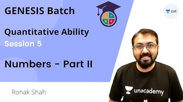 GNESIS Batch | Session 5 | Numbers - Part 2 | CAT 2022 IPMAT SNAP NMAT | Ronak Shah