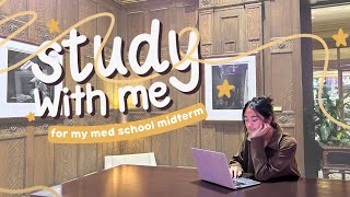 MED SCHOOL STUDY VLOG 🩺 | staying productive and motivated while cramming for my midterm