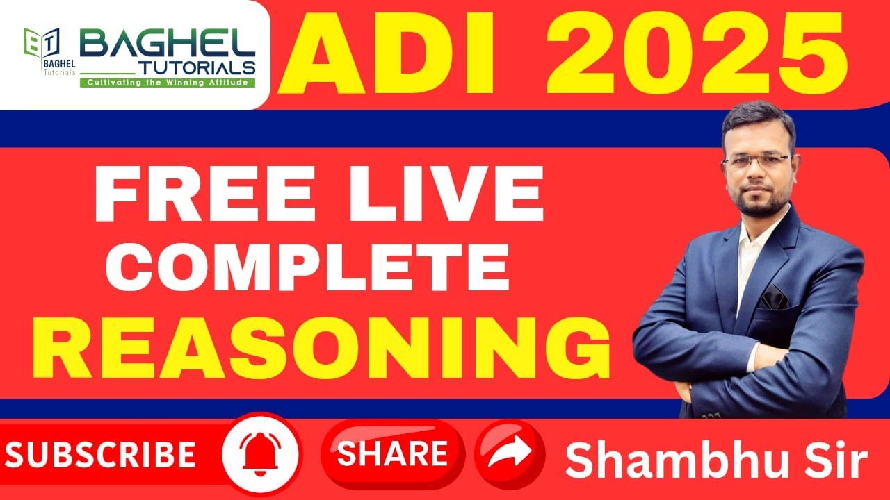 #L44 - ADI 2025 || REASONING || CLASSIFICATION || LIVE - 02 || BY ...