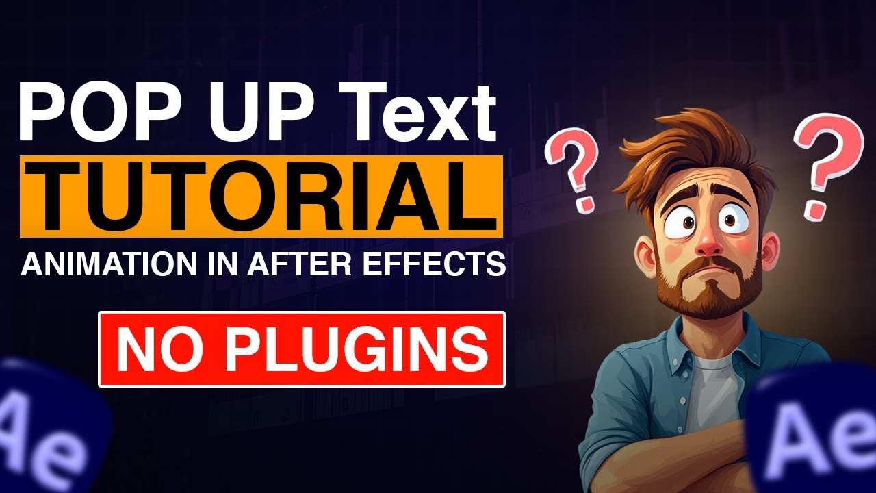 POP UP Text Tutorial in After Effects Text Bounce Effect - YouTube