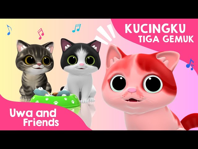 Kucingku Tiga Gemuk - Lagu Kucingku Telu - Lagu Anak Anak Lucu class=