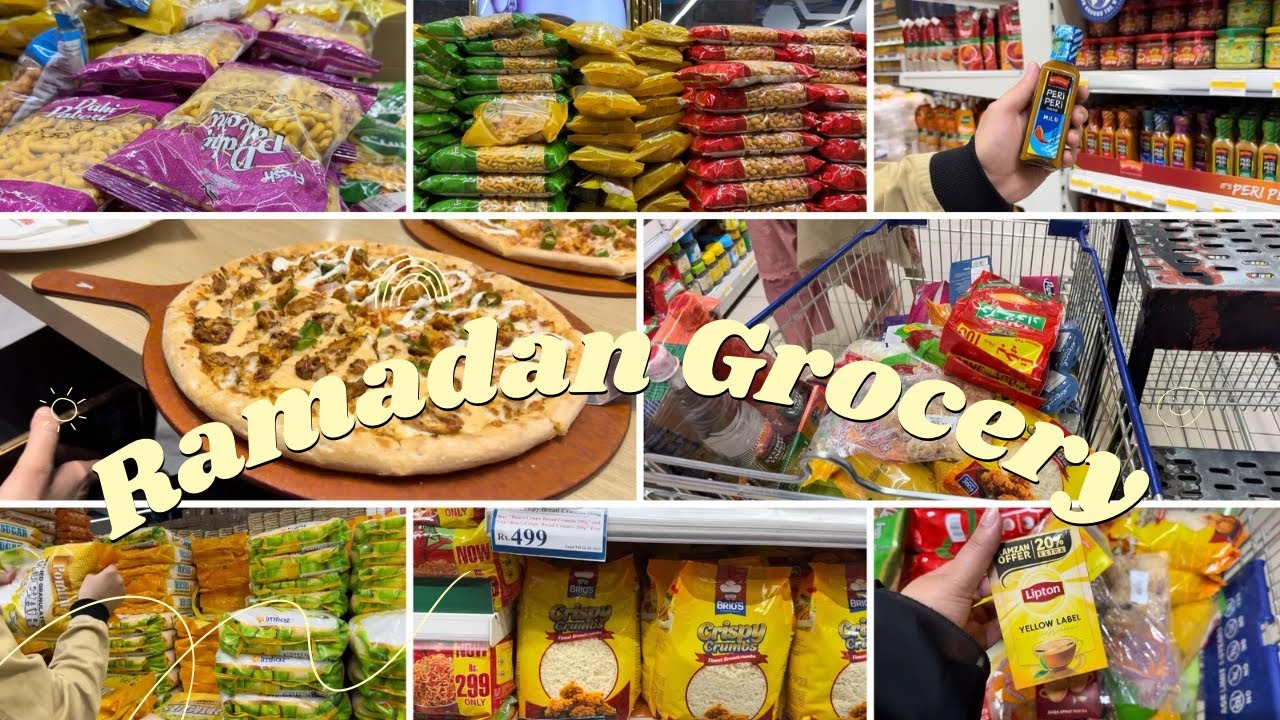 Ramadan Grocery shopping 🛒 || Grocery k bad Pizza party ki 🍕
