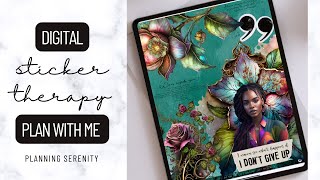 DIGITAL PLAN WITH ME | OCTOBER STICKER THERAPY | PLAN WITH ME IN GOODNOTES 6 | THERAPY JOURNAL