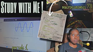 study vlog: macroeconomics, pre-calculus 1 | recap of the first week back to class￼