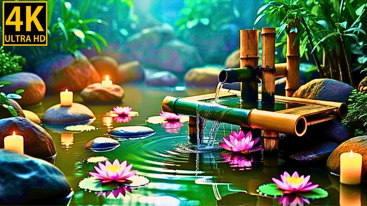 4K Ultra HD Zen Fountain | 1.5 Hours of Pure Tranquility