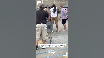 Bystanders with grocery cart, gun help stop Walmart stabbing suspect in Michigan