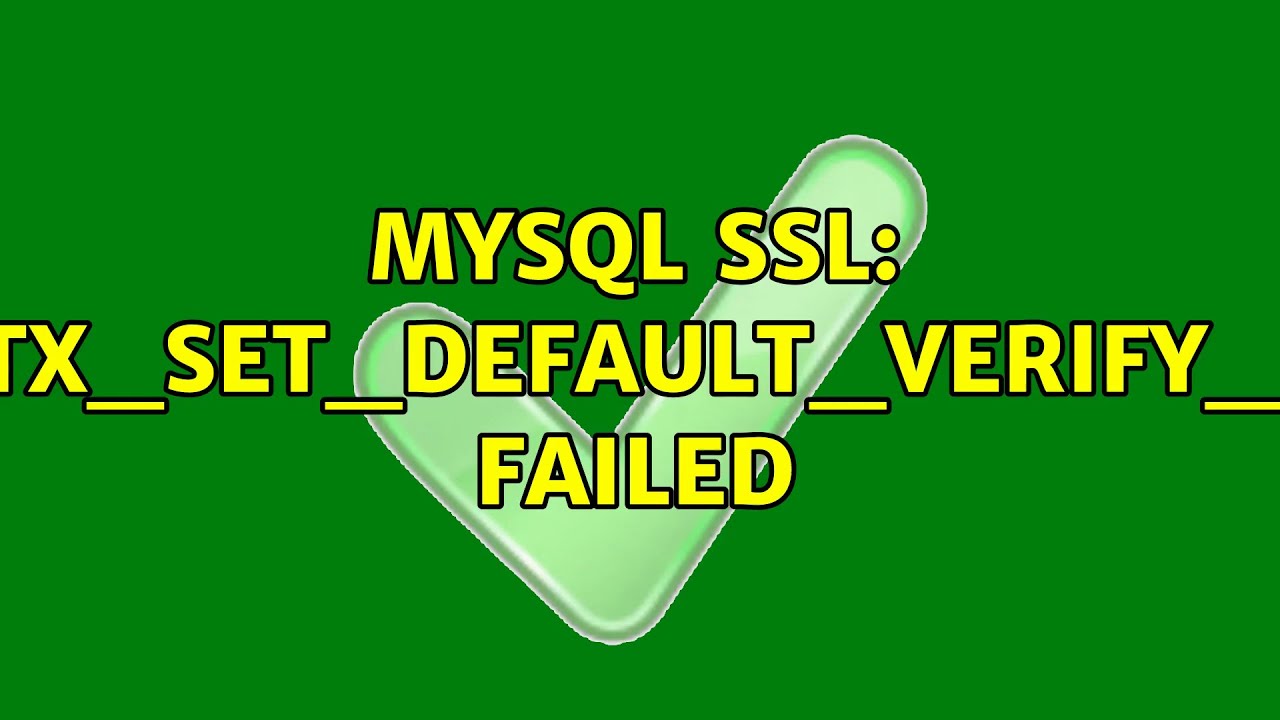 Mysql ssl