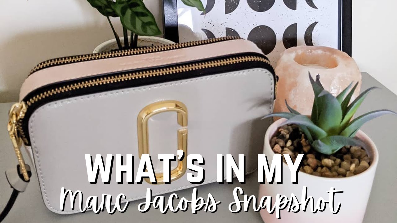 MARC JACOBS SNAPSHOT CAMERA BAG IN DEPTH REVIEW  UNBOXING, WHATS CAN FIT,  TRY ON PROS AND CONS 