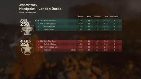 COD WWII 61 Kill Hardpoint Ranked Play - London Docks
