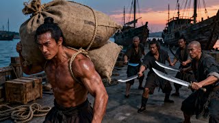 Kung Fu Movie! The new dockworker is secretly a hidden Kung Fu Master!