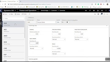 Currency, Exchange Rate Types and Currency exchange rates in D365
