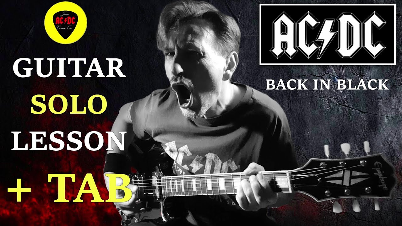 AC/DC – Back in Black | Guitar Solo Lesson + TAB - YouTube
