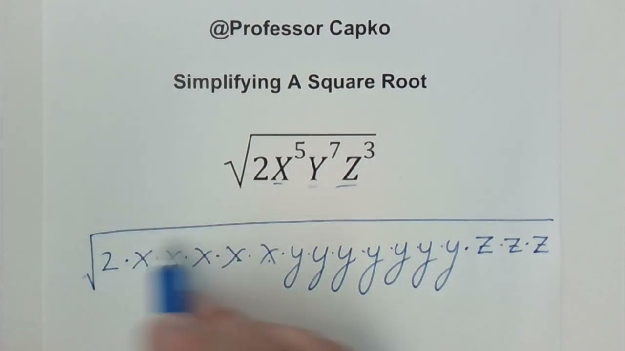 How to Simplify a Square Root - YouTube