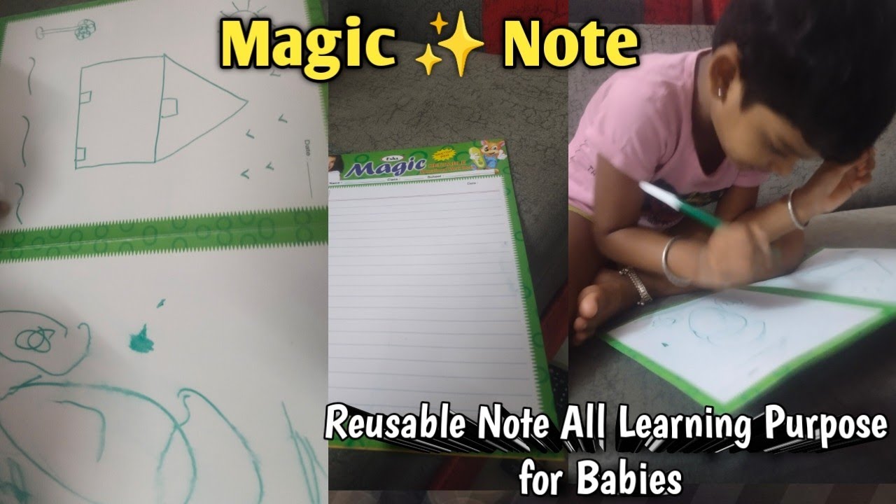 Magic Notes Drawing Magic Note 📒📝 #dhishachettai #learning #baby #magicnotes #notes - YouTube