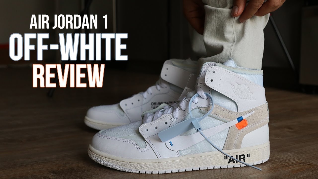 $65 DHGATE Jordan 1 Off White  White  vs Unc Blue Off White, unboxing,  Review, UV and on foot 