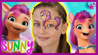 How to face-paint Sunny  Pony make-up | MLP New G5 Movie | MLP Makeup