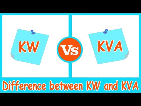 KVA vs KW - KVA at KW - Pagkakaiba sa pagitan ng KVA at KW