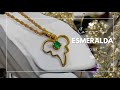 Conjunto Esmeralda En Oro 18 Quilates