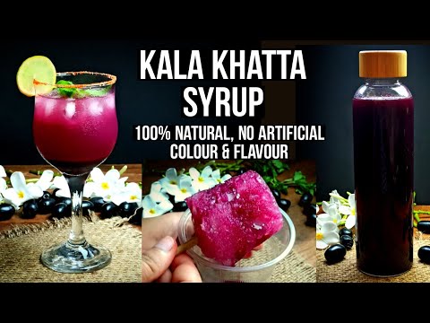 Homemade Jamun Kala Khatta Syrup Recipe  Kala khatta Ice Gola  Jamun Sharbat