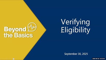 Verifying Eligibility